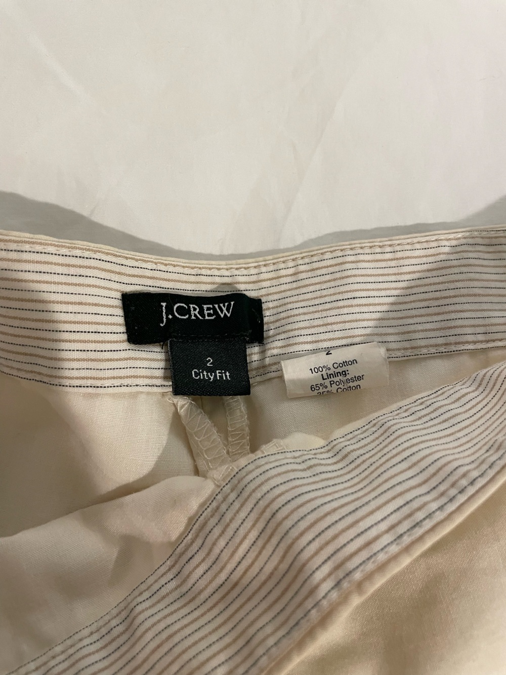 J. Crew Cream Sailboat Print Shorts with Red Accent - Picture 3 of 4